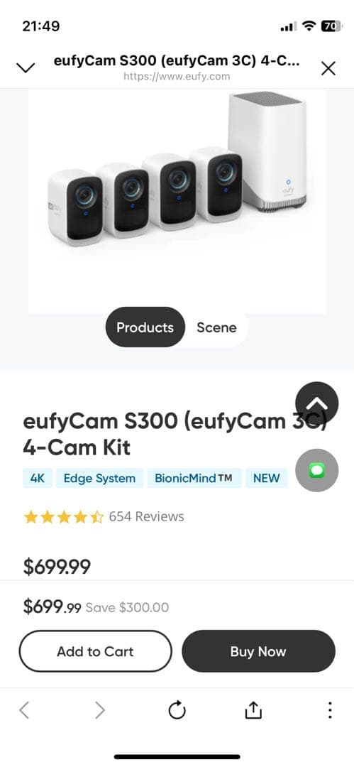 防犯カメラ eufyCam S300 (eufyCam 3c) 4-Cam Kit