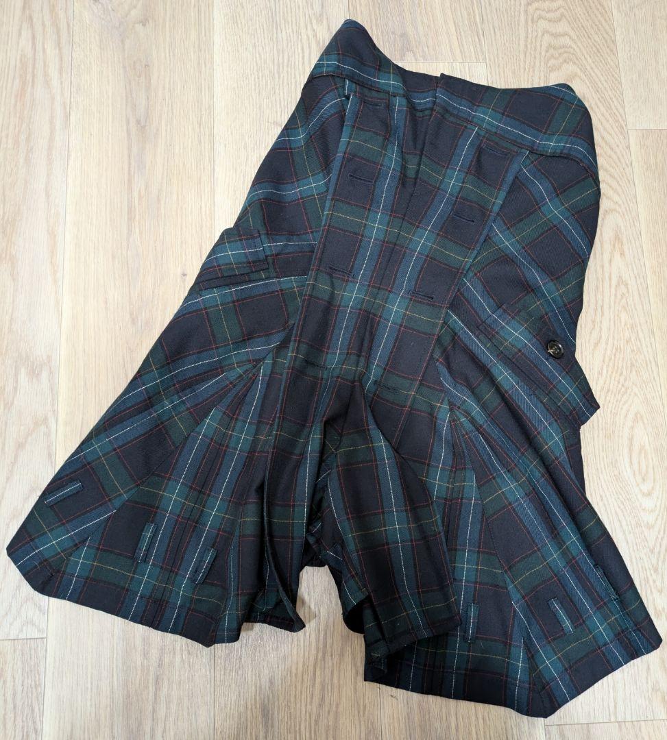 ジュンヤ コム・デ・ギャルソン／グリーンチェックペンギンパンツ