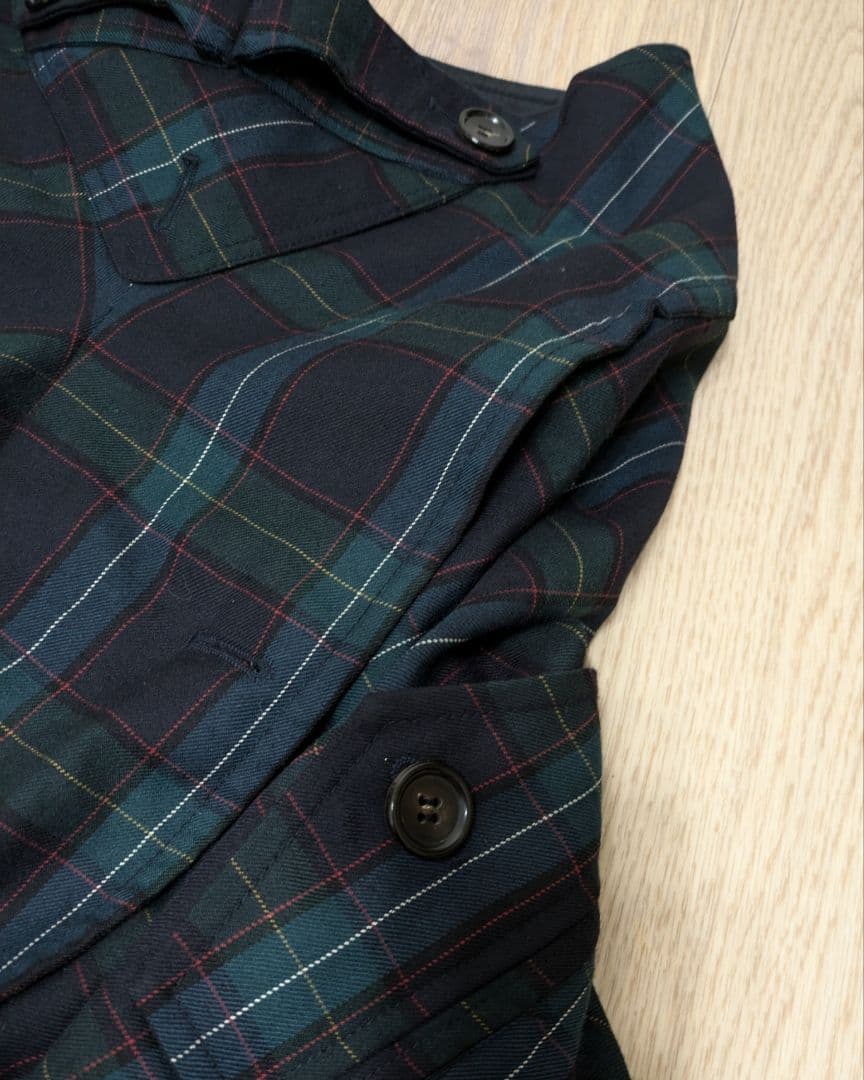 ジュンヤ コム・デ・ギャルソン／グリーンチェックペンギンパンツ