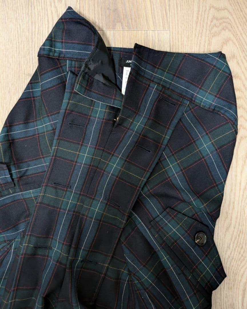 ジュンヤ コム・デ・ギャルソン／グリーンチェックペンギンパンツ