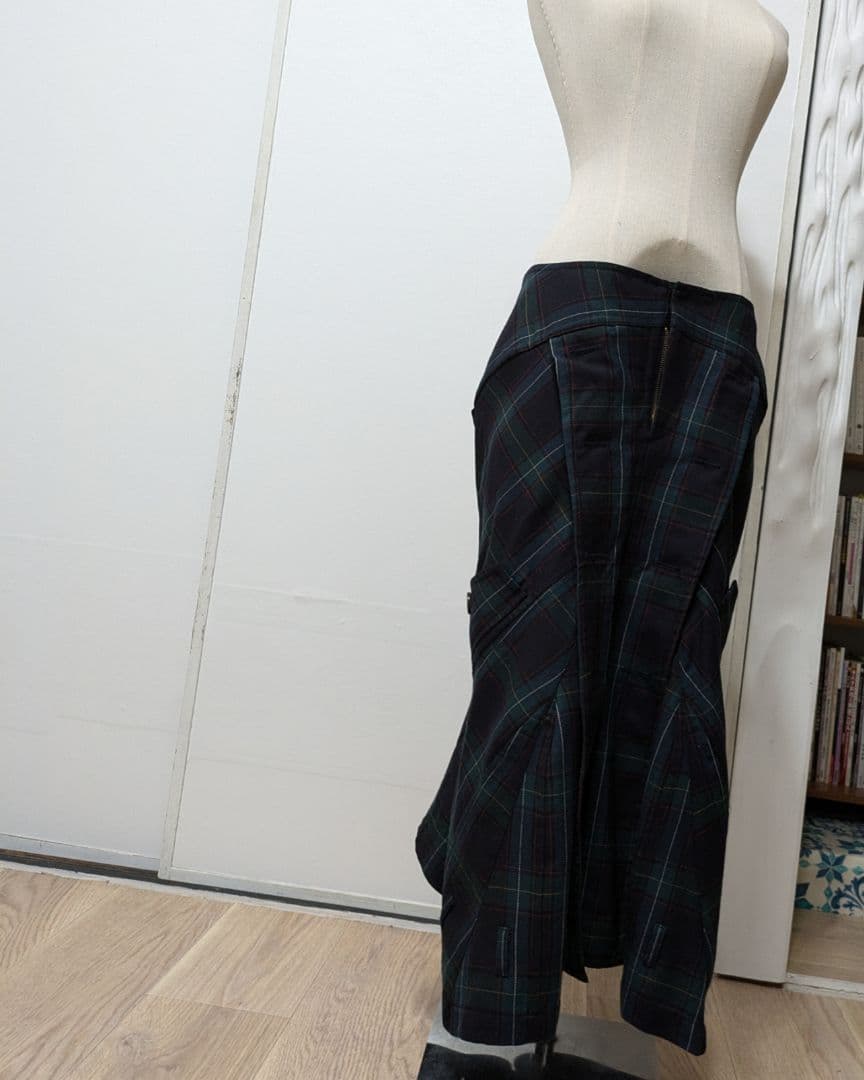 ジュンヤ コム・デ・ギャルソン／グリーンチェックペンギンパンツ