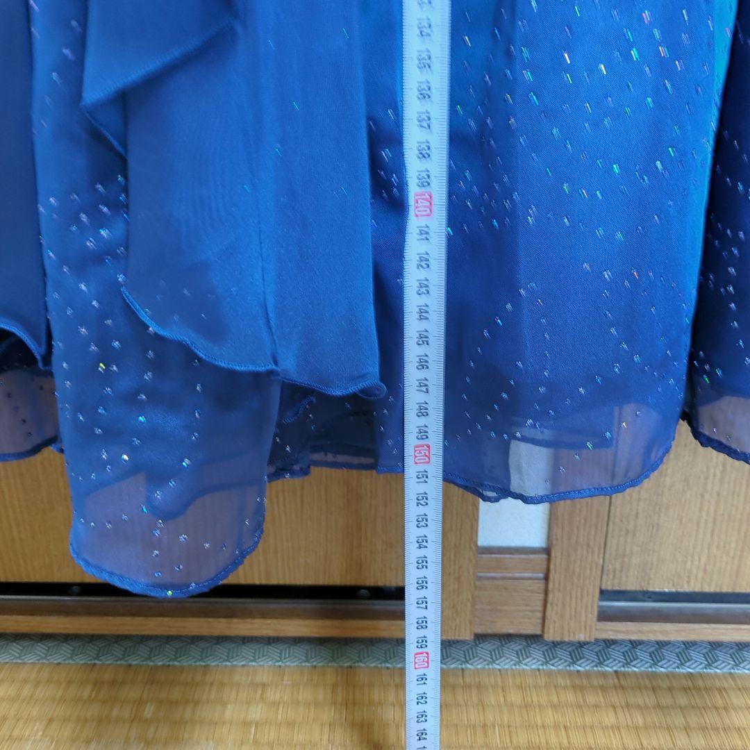 AIMER＊　ロングドレス　ブルー　ラメ　9号