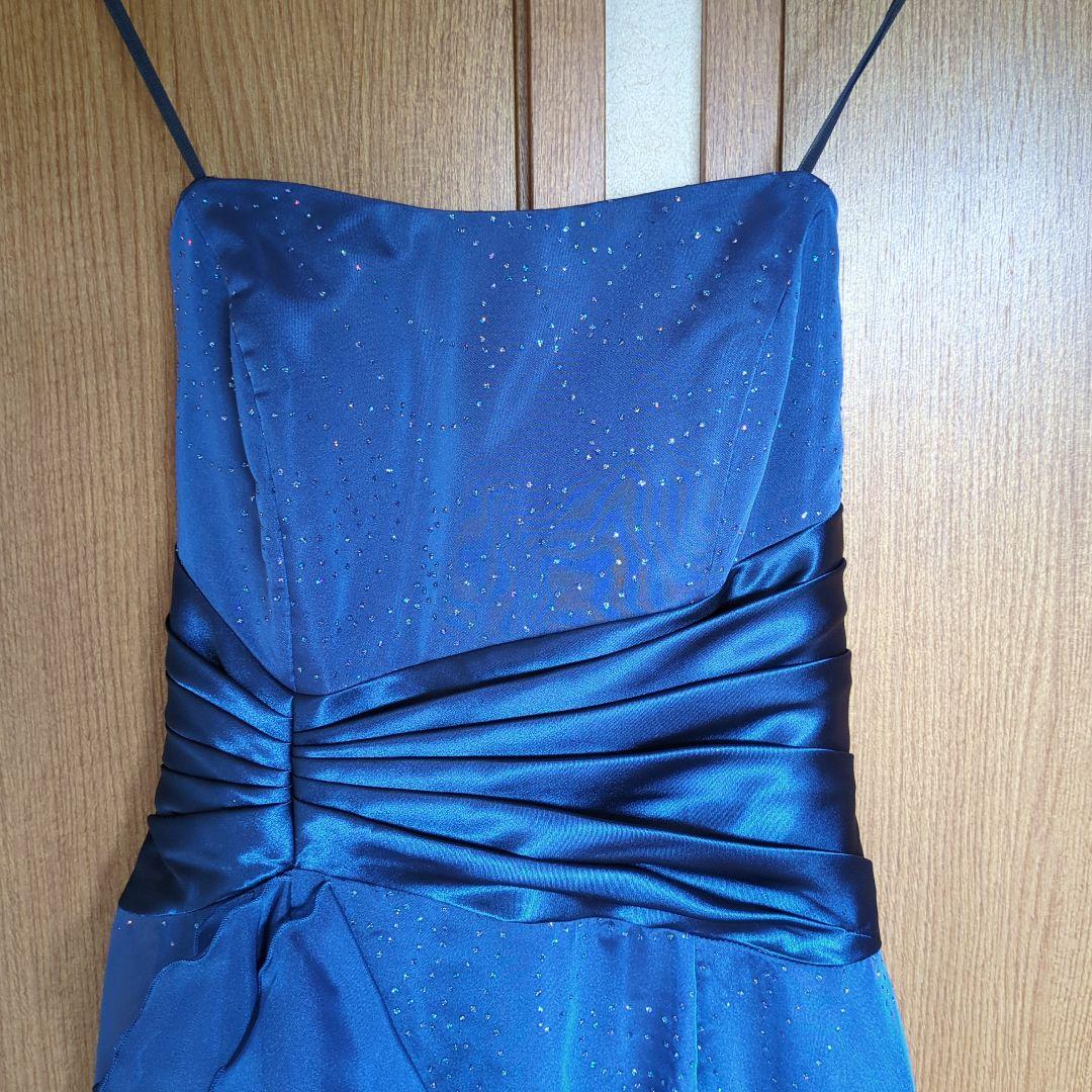 AIMER＊　ロングドレス　ブルー　ラメ　9号