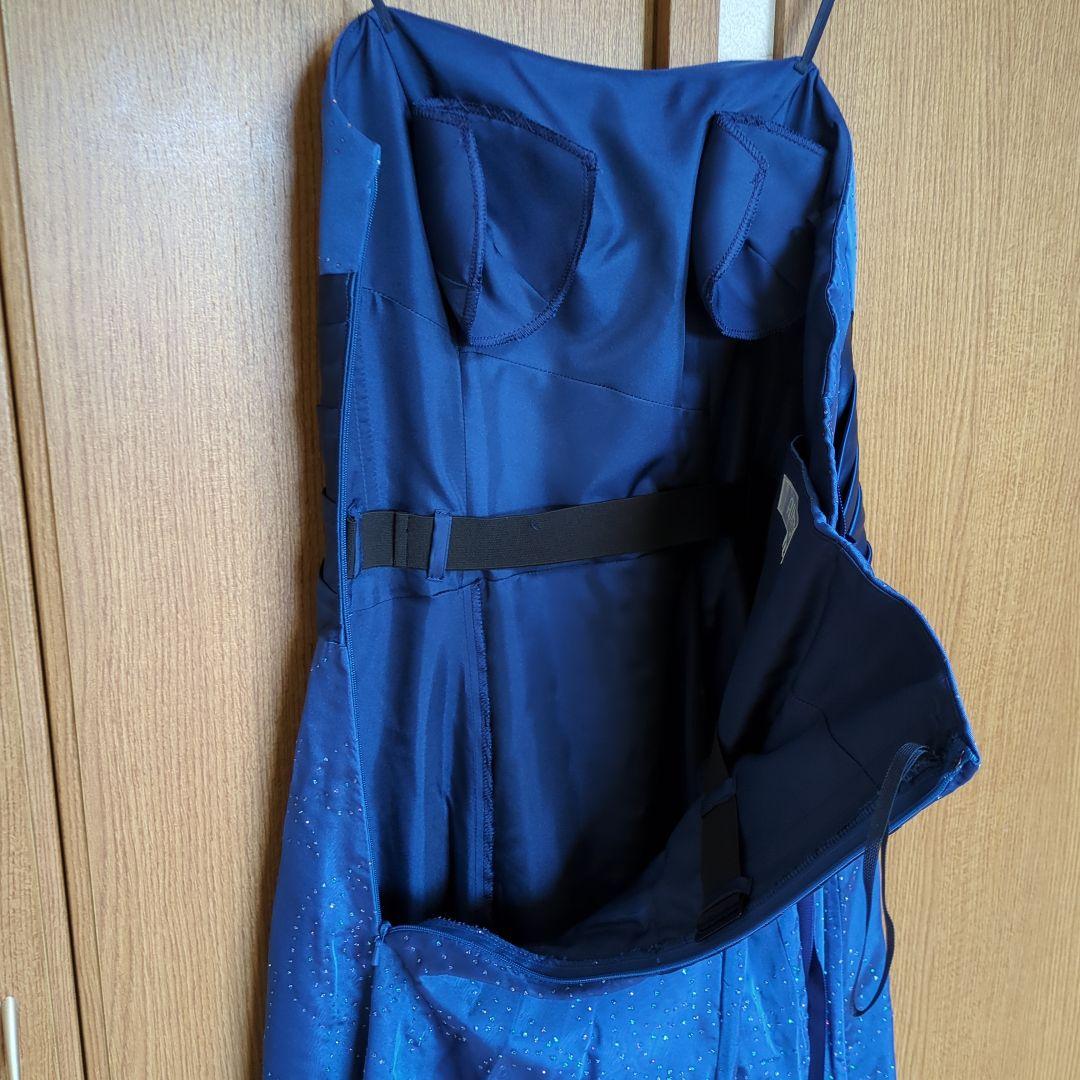 AIMER＊　ロングドレス　ブルー　ラメ　9号