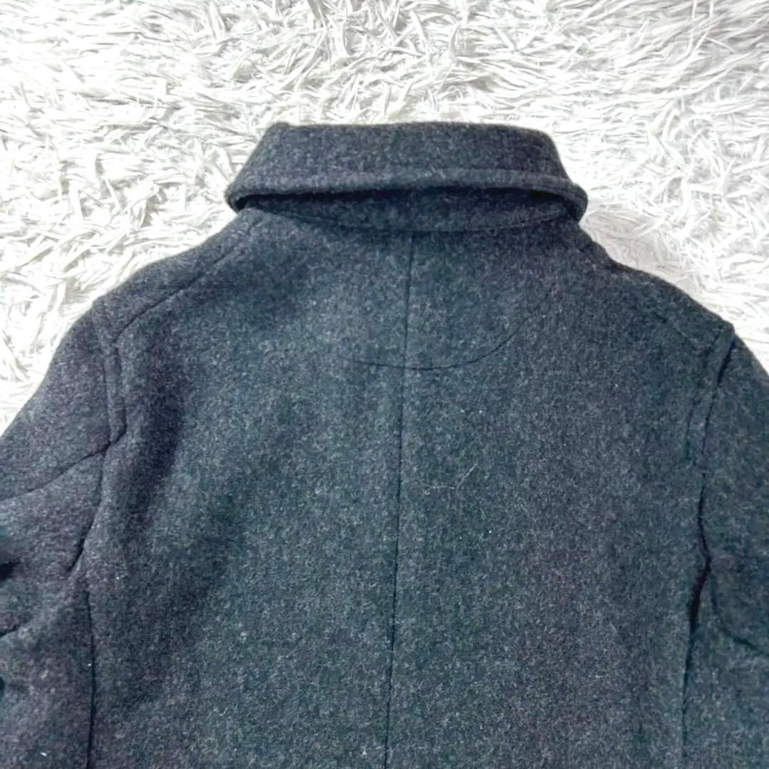 極美品 ダントン XL ウールモッサコート 丸襟 グレー 希少サイズ　42