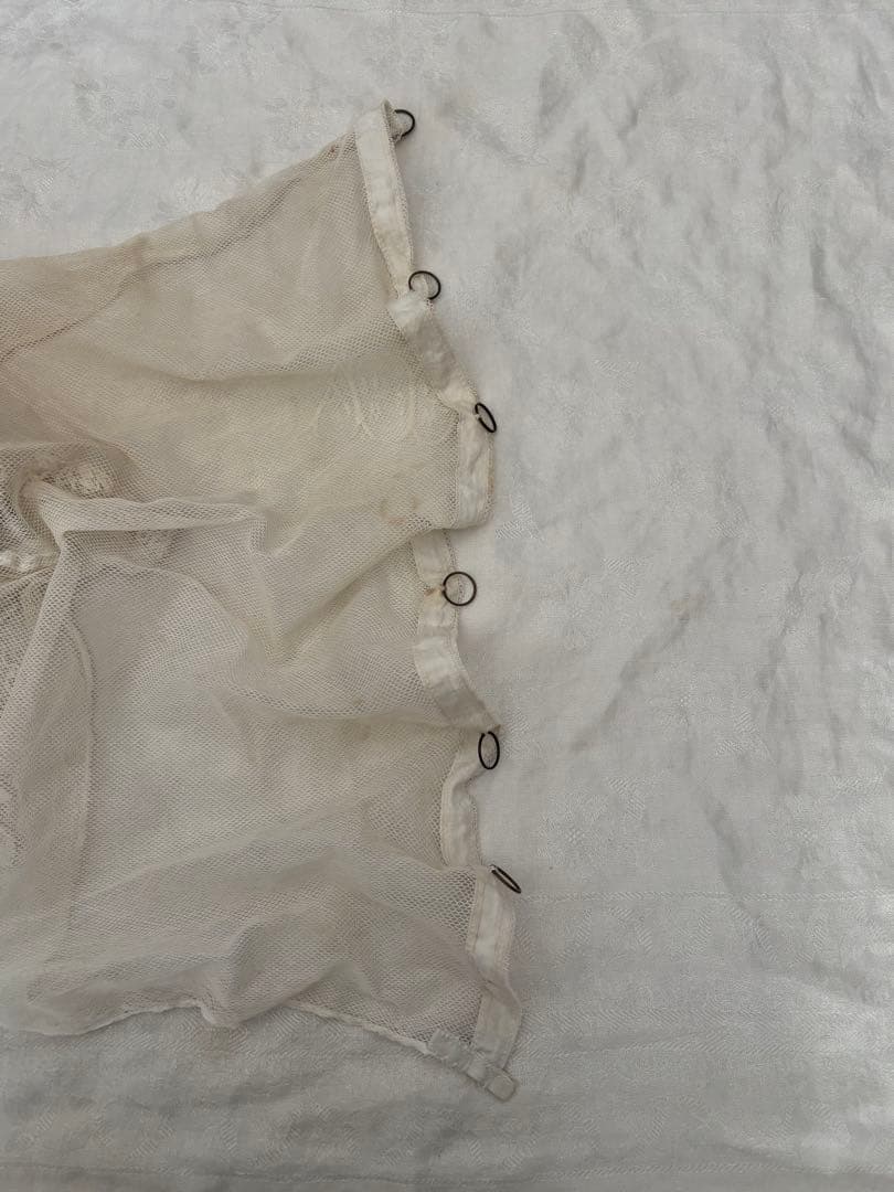 フランスアンティーク レース カフェカーテン リング付き