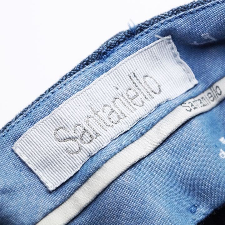 交渉済新品SANTANIELLOサンタニエッロロゴチェーン伊ネイビーパンツ46
