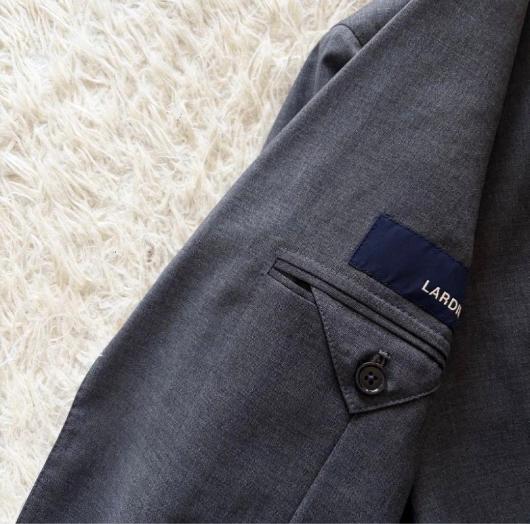 極美品　Lardini ラルディーニ　スリーピース　グレー　ウール　サイズ46