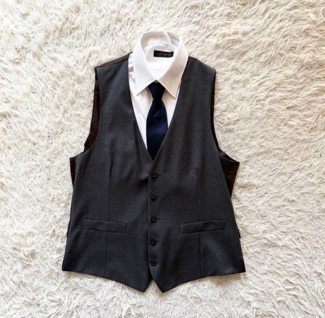 極美品　Lardini ラルディーニ　スリーピース　グレー　ウール　サイズ46