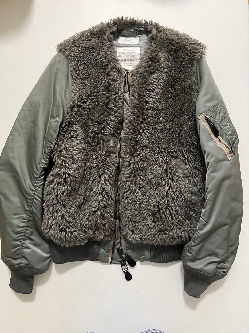 ジャケット・アウター HYKE FAUX SHEARLING TYPE MA-1 JACKET