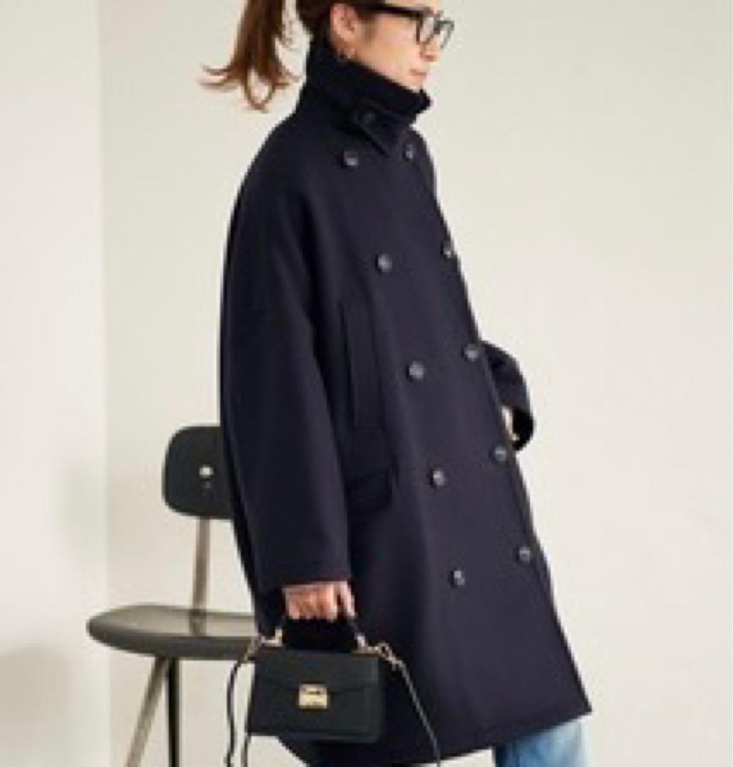 美品　フレームワーク　ダブルフェイスロングPコート