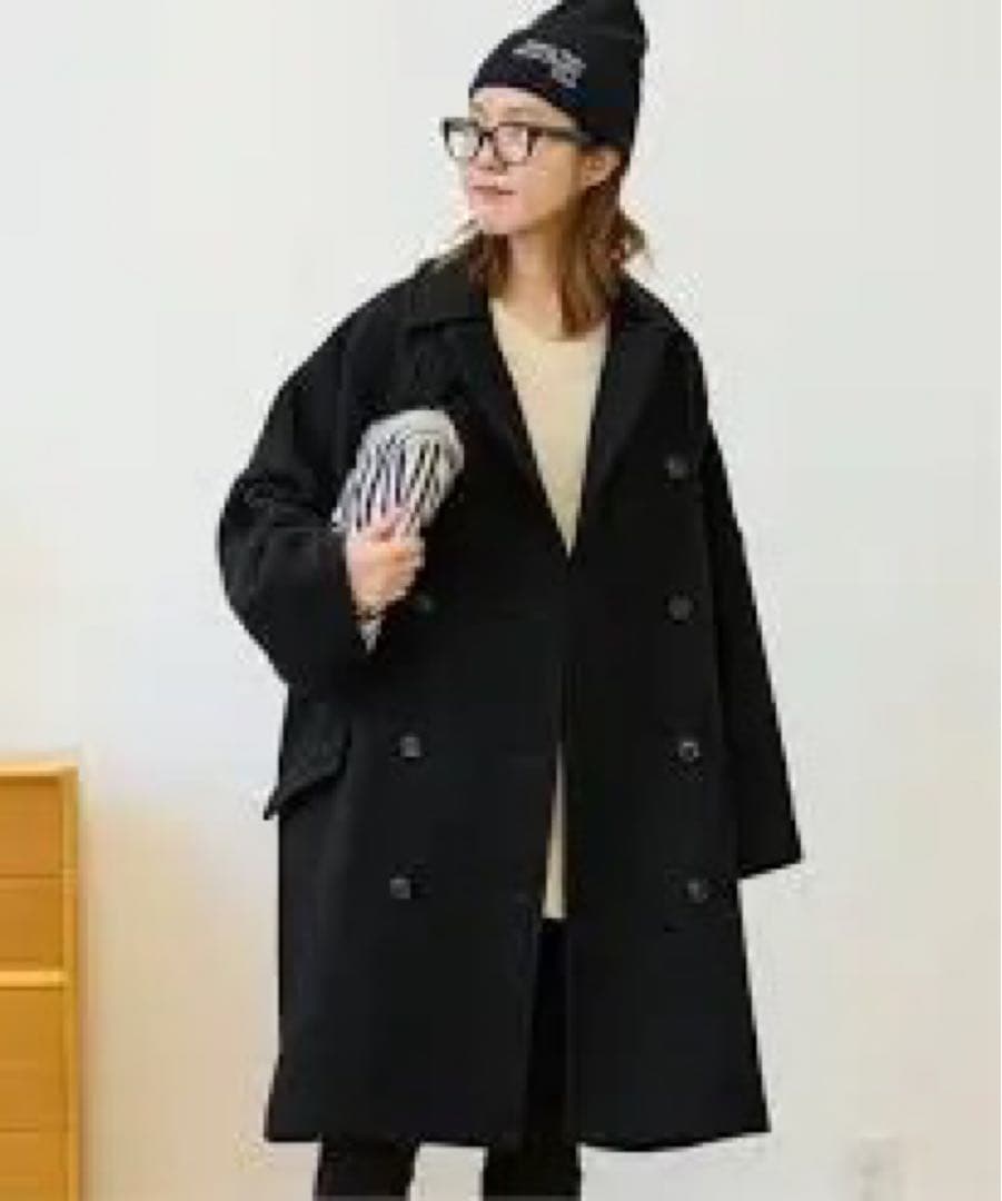 美品　フレームワーク　ダブルフェイスロングPコート