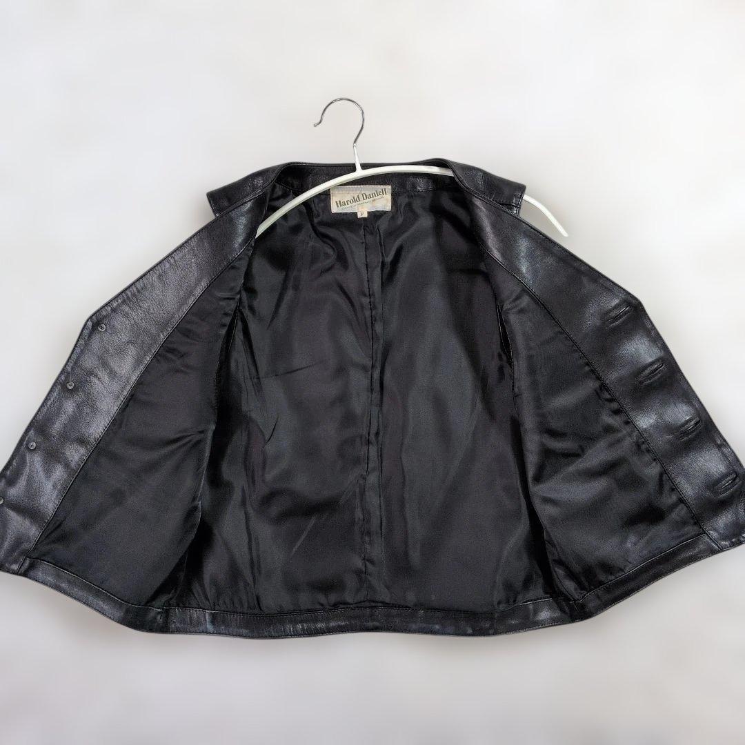 極美品★Harold Daniell ホースレザーベスト F 黒 日本製 馬革