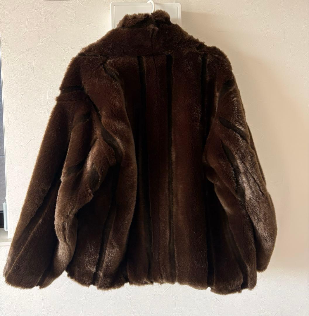 6 ROKU フェイクミンクファーコート