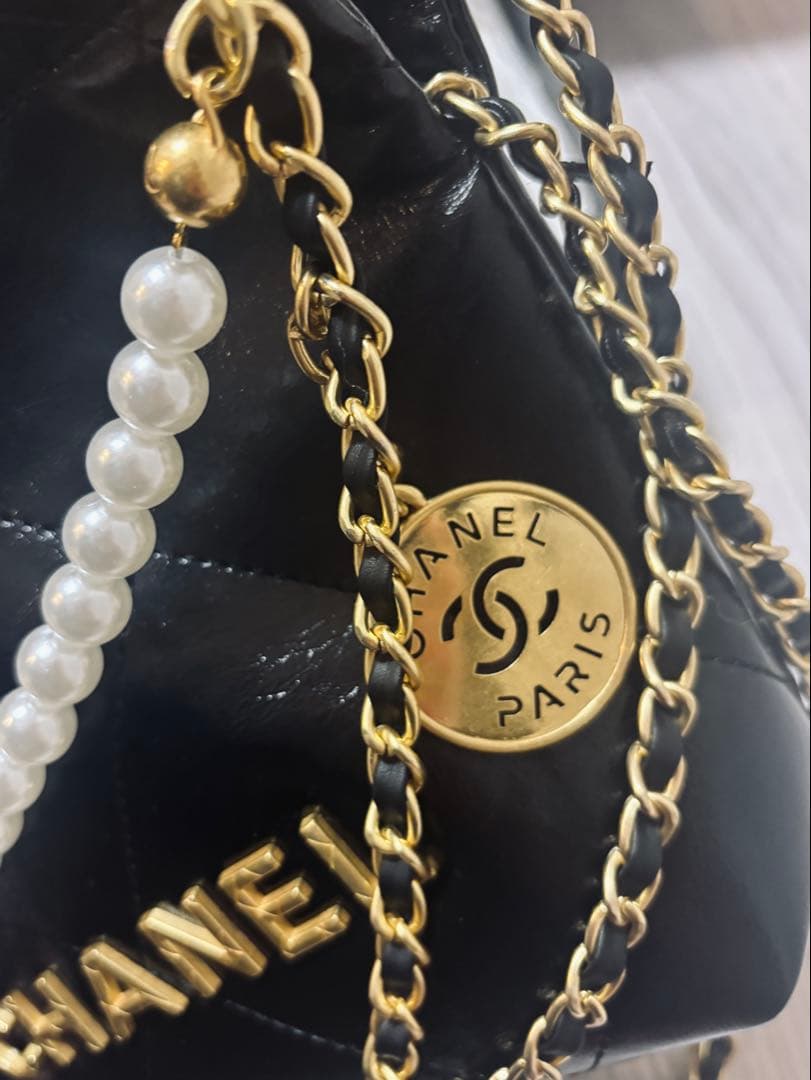 シャネル 海外限定VIPノベルティ チェーンショルダーバッグ ブラック ポーチ付