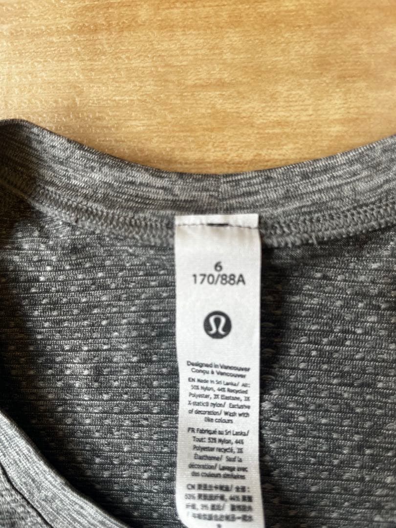 lululemon Swiftly 半袖　グレー