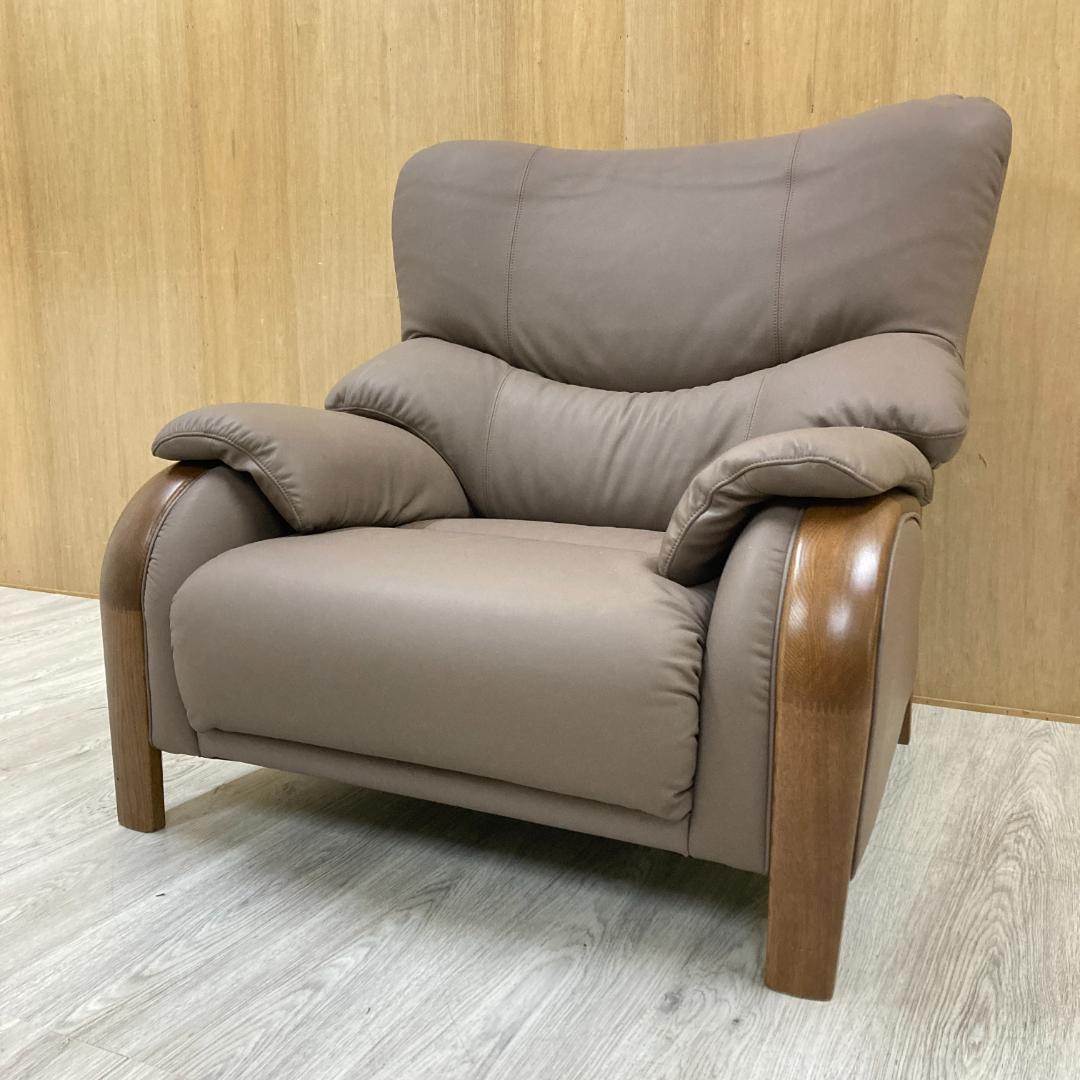 【マルニ】本革　1人掛けソファ　1Ｐソファ 　シングルソファ