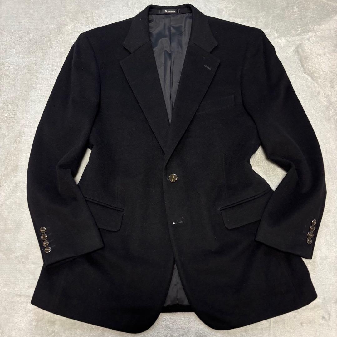 美品 カシミヤ100 %✨アクアスキュータム テーラードジャケット BB7 黒