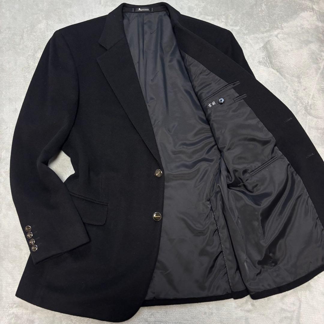美品 カシミヤ100 %✨アクアスキュータム テーラードジャケット BB7 黒