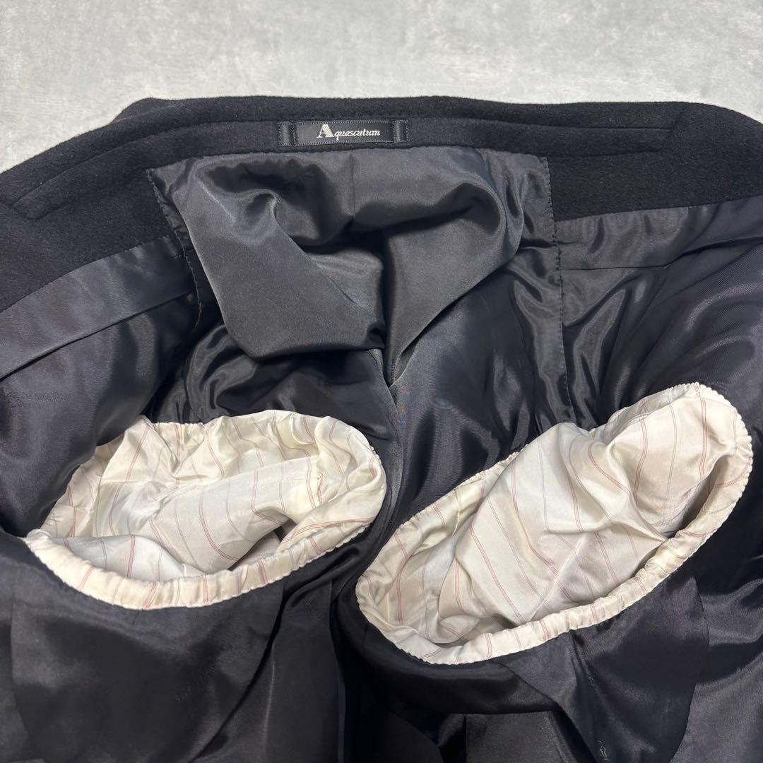 美品 カシミヤ100 %✨アクアスキュータム テーラードジャケット BB7 黒