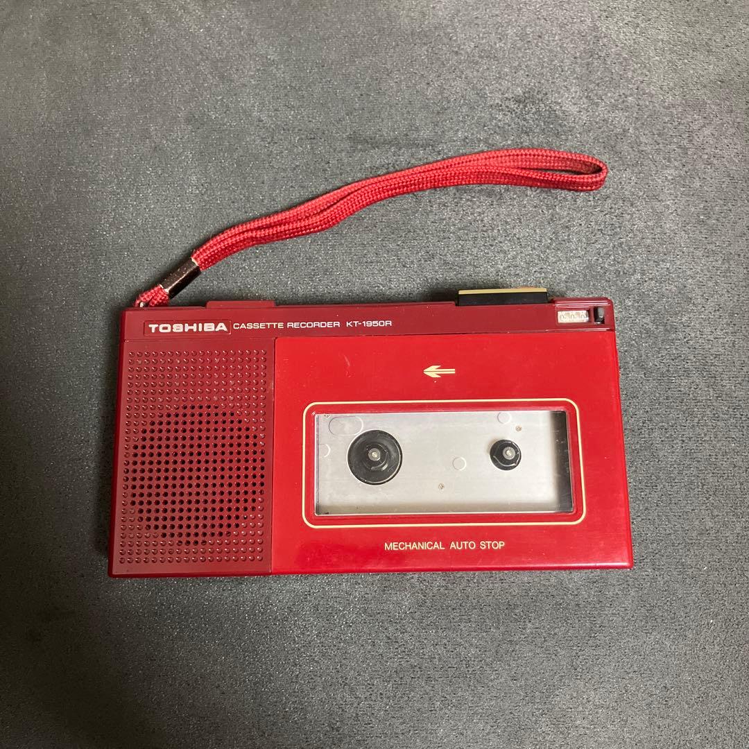ポータブルプレーヤー TOSHIBA KT-1950R CASSETTE RECORDER RED