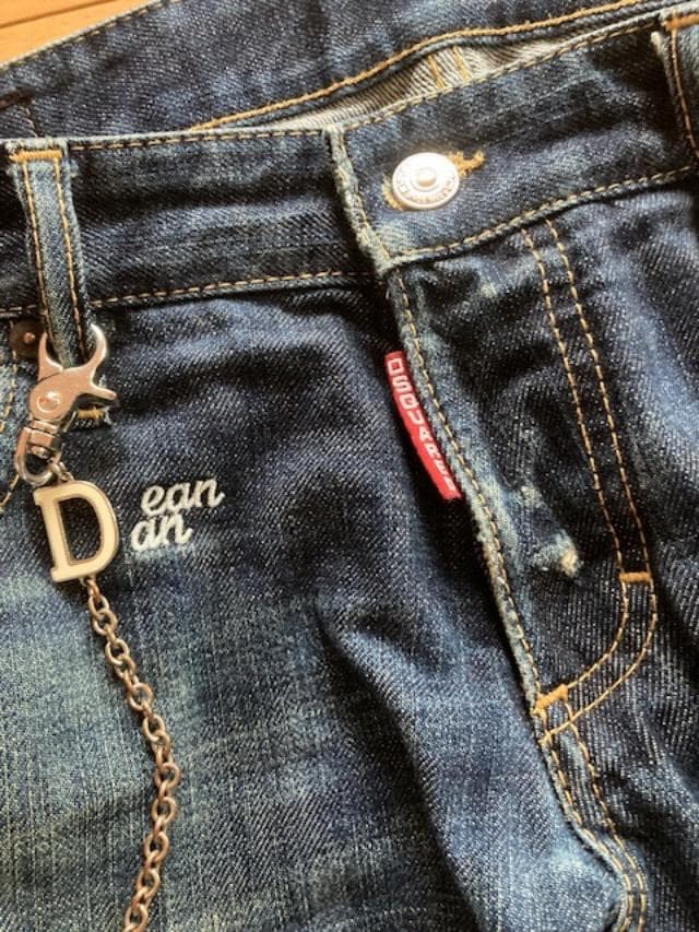 Dsquared2 メンズ ウォレットチェーン付き ジーンズ イタリア48