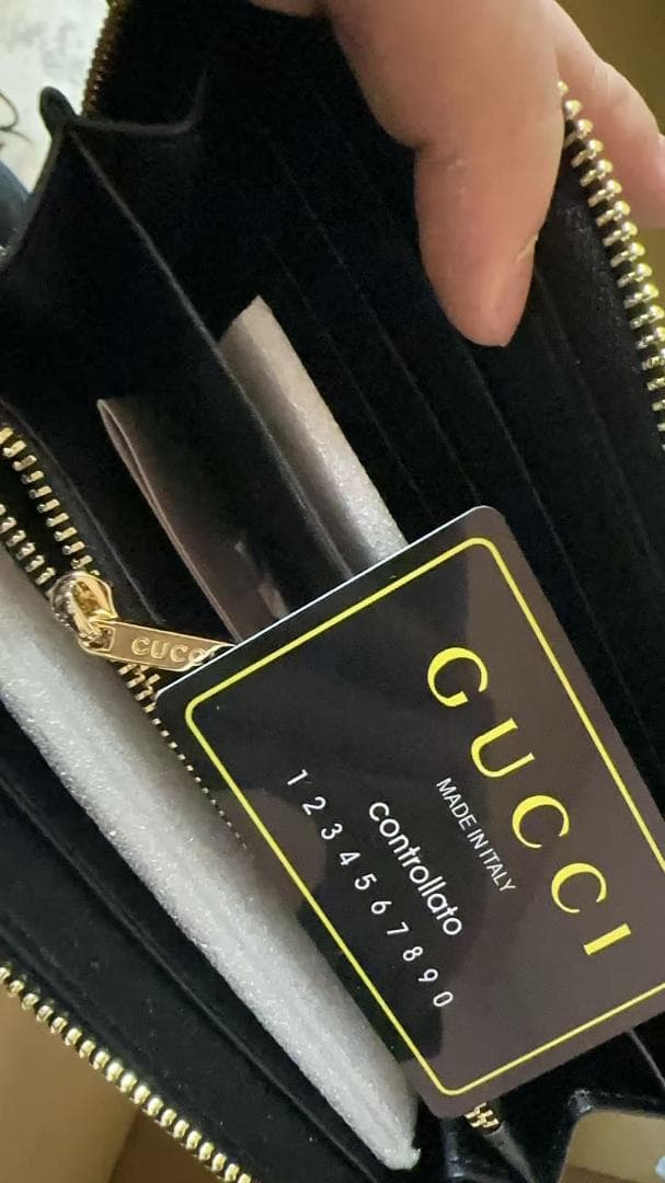 VIP限定 GUCCI グッチ スネークプリント 長財布 ブラウン