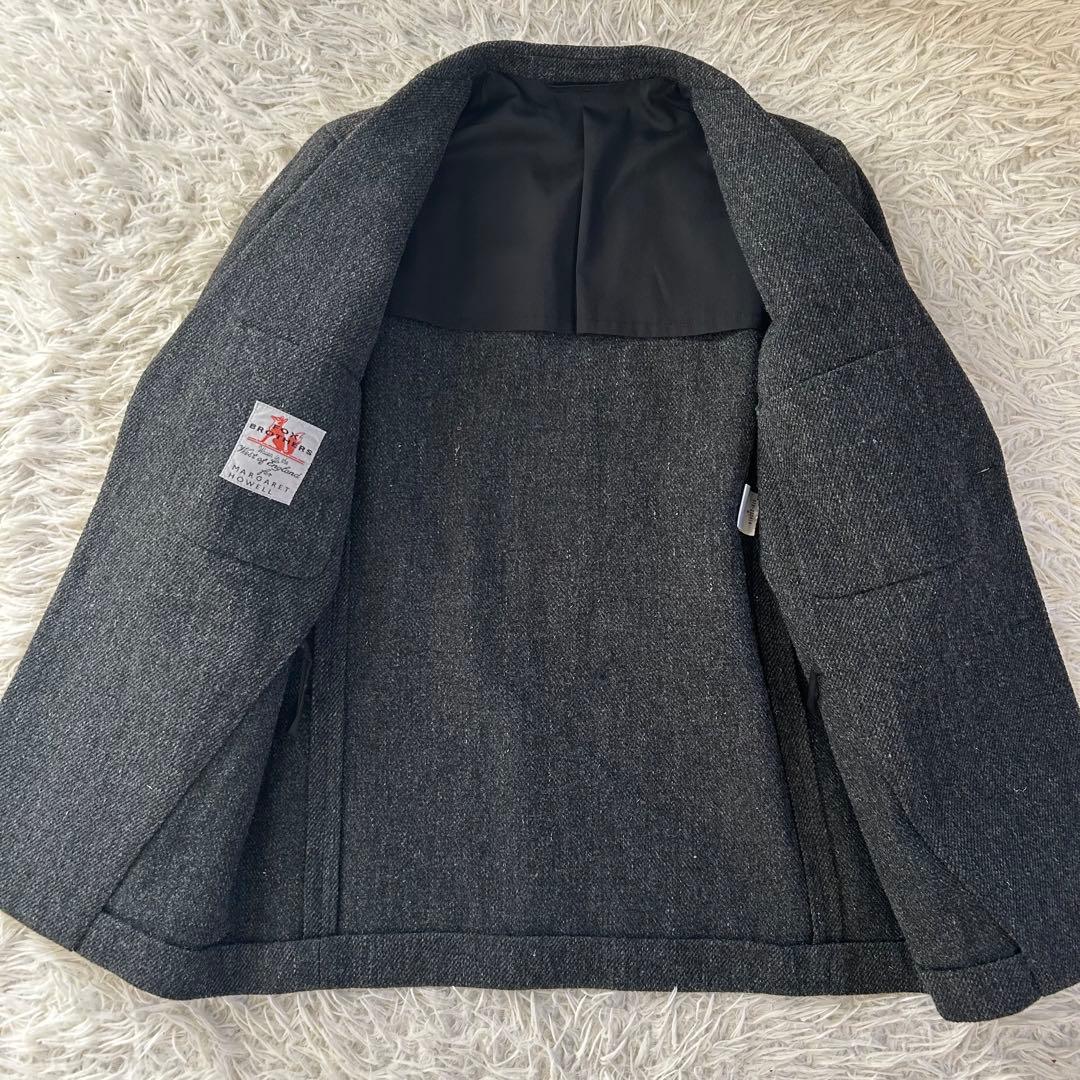 極美品　MARGARET HOWELL ツイード　テーラードジャケット　グレー