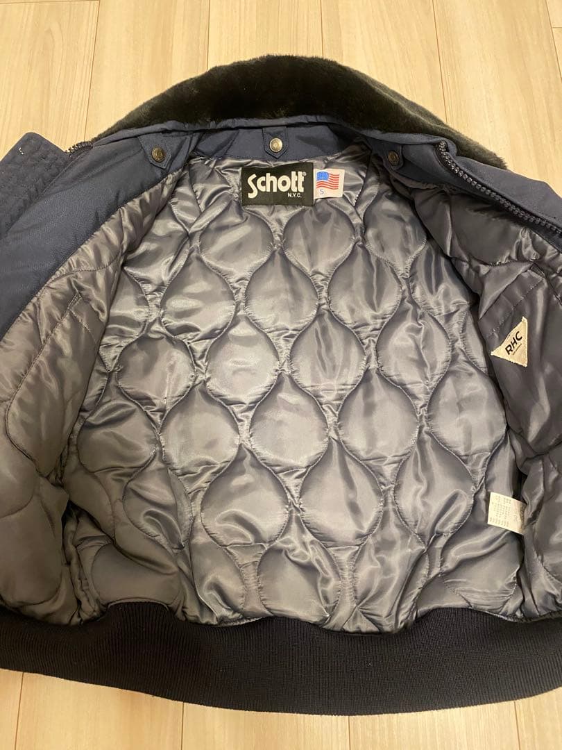 Schott ネイビー ミリタリージャケット
