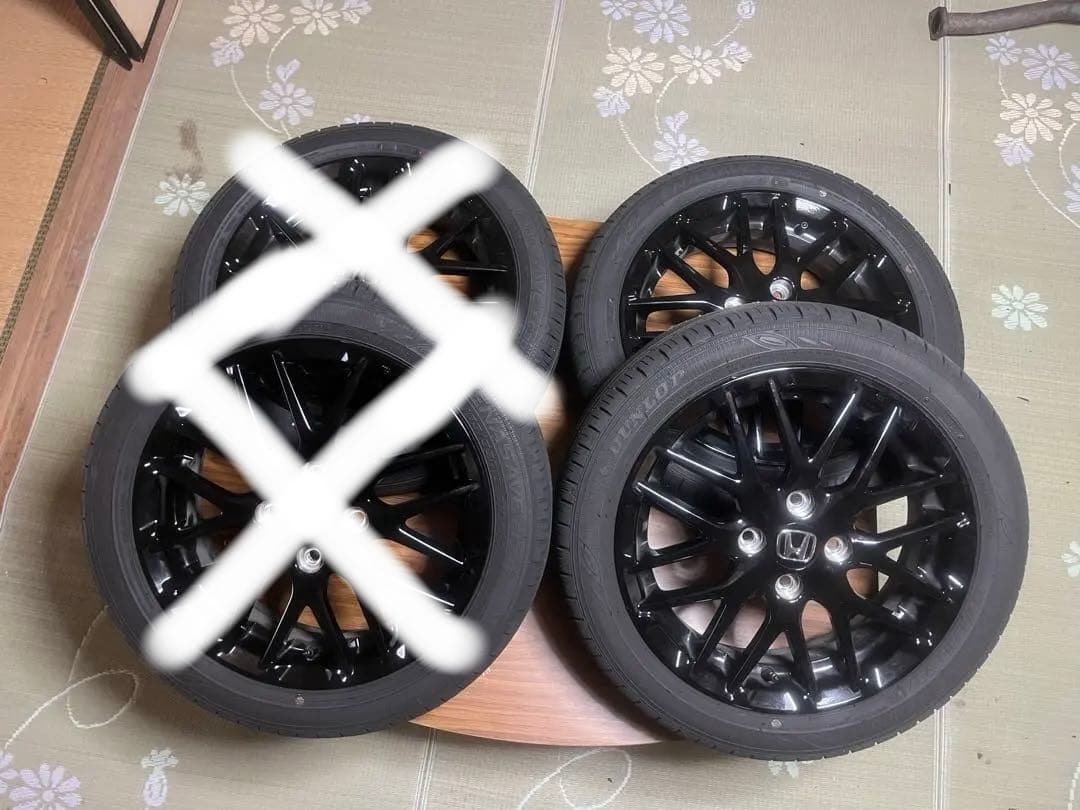 カフェモカn-boxカスタム 2本②純正ホイールタイヤ付き