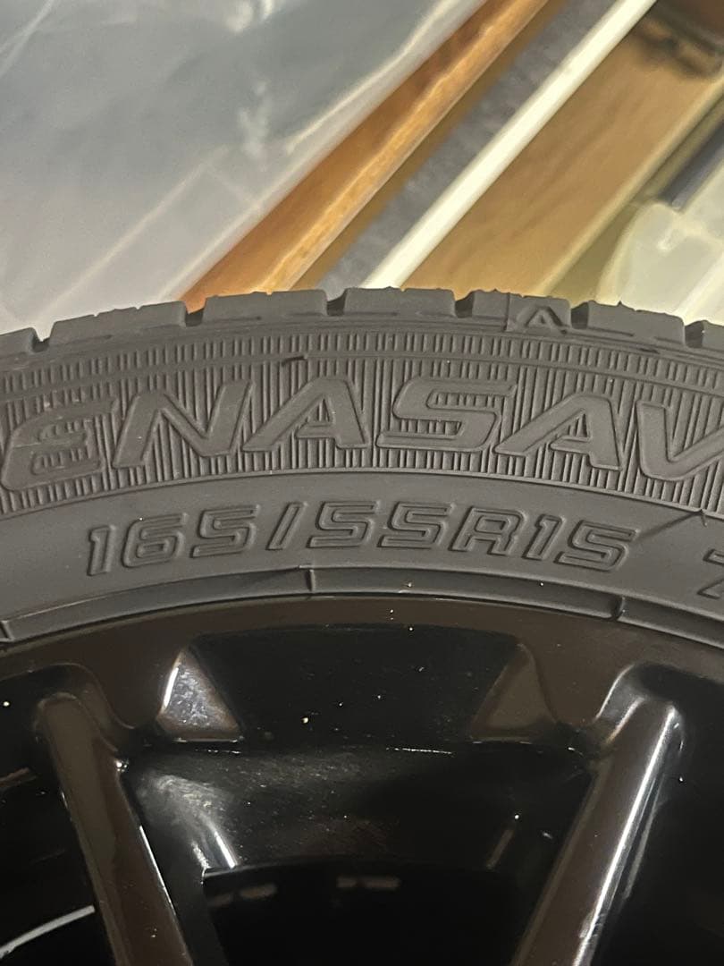 カフェモカn-boxカスタム 2本②純正ホイールタイヤ付き