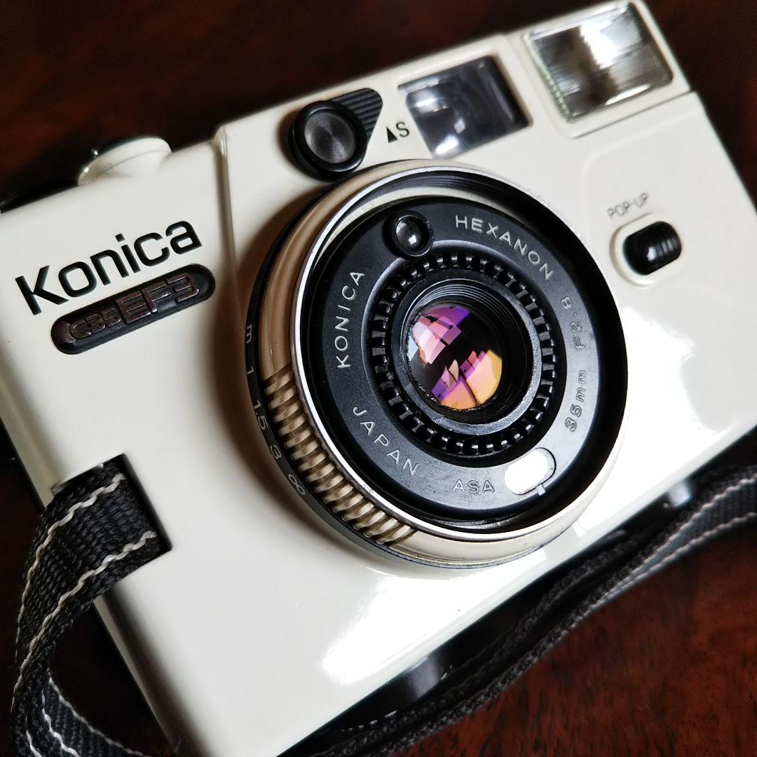 動作品 Konica コニカ c35 EF3 フィルムカメラ レアカラー