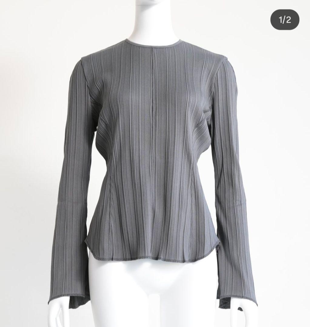 トップス Ribbed Organic Cotton Long Sleeve Top