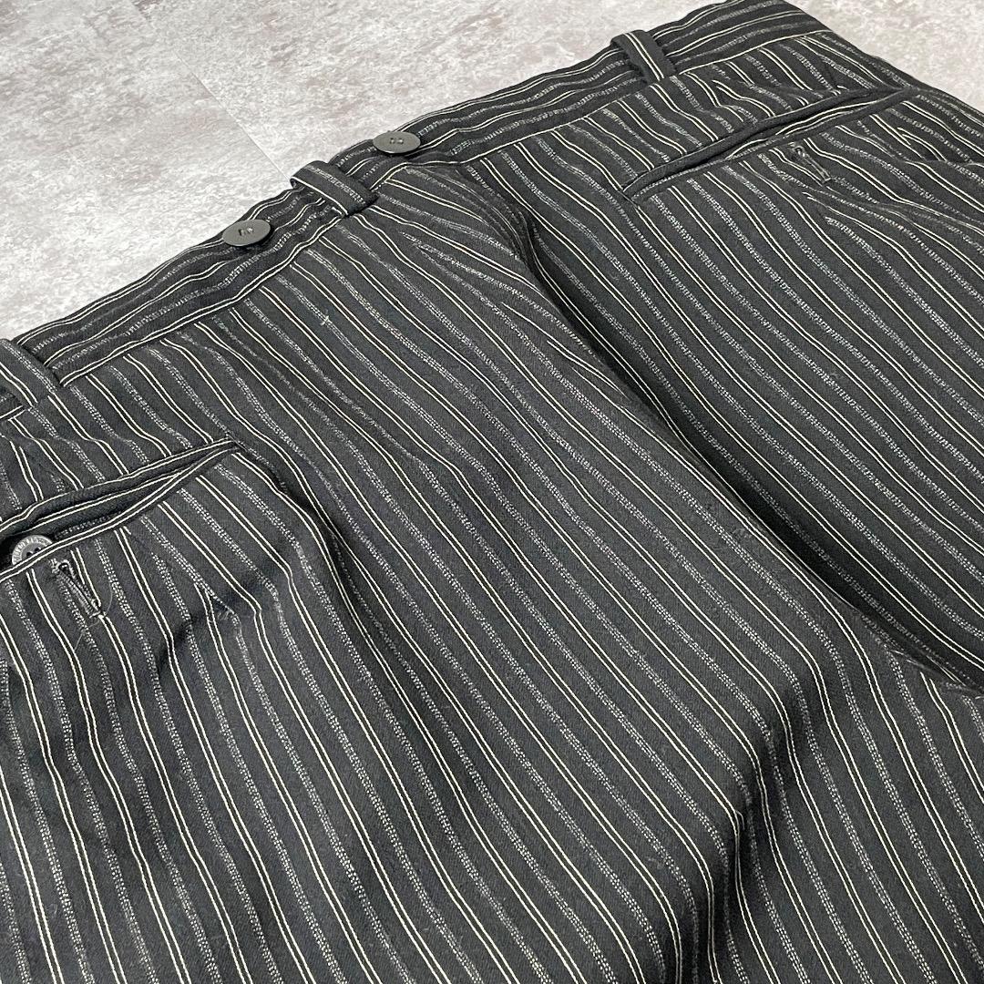 40-50s フレンチワーク ストライプ ブラック ファーマーズ W31