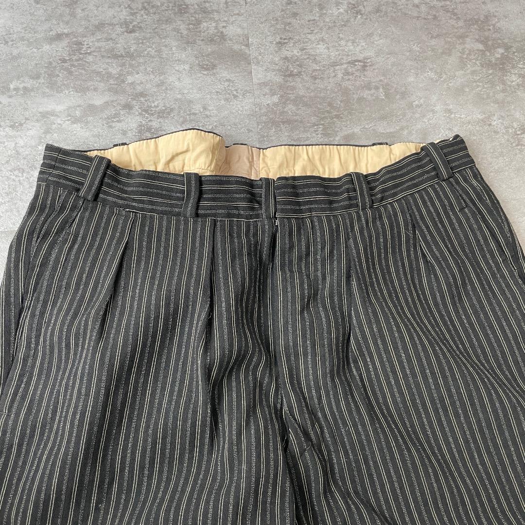 40-50s フレンチワーク ストライプ ブラック ファーマーズ W31