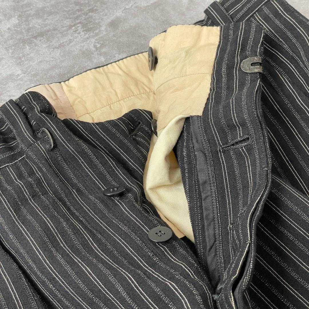 40-50s フレンチワーク ストライプ ブラック ファーマーズ W31