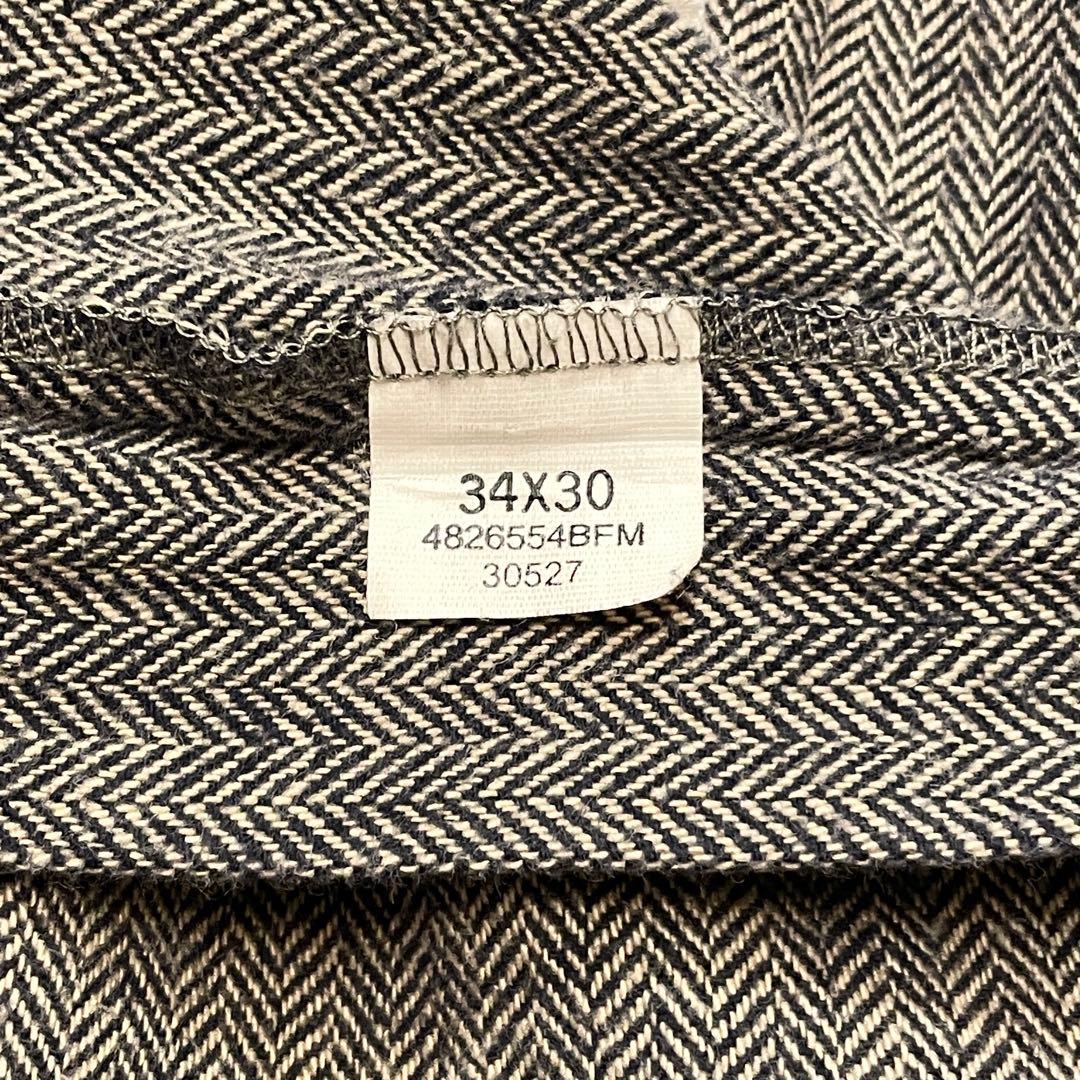 【W34 L29】90s ポロ・ラルフローレン ヘリンボーン コットンスラックス