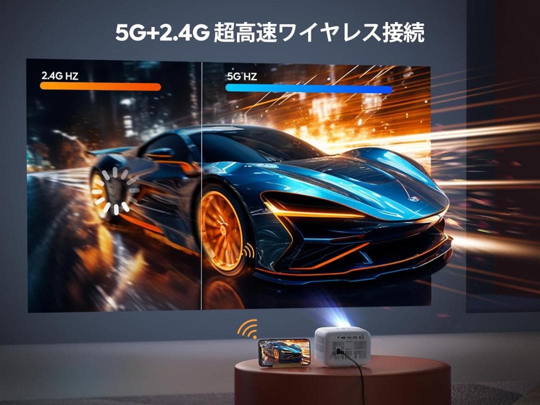 【2024技術革新版電動フォーカス】プロジェクター 小型