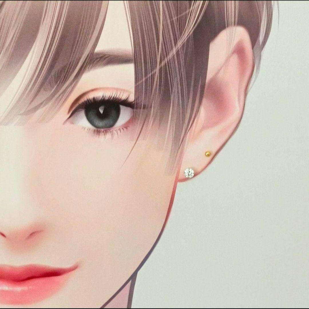 プラチナポストピアス　片耳PT900