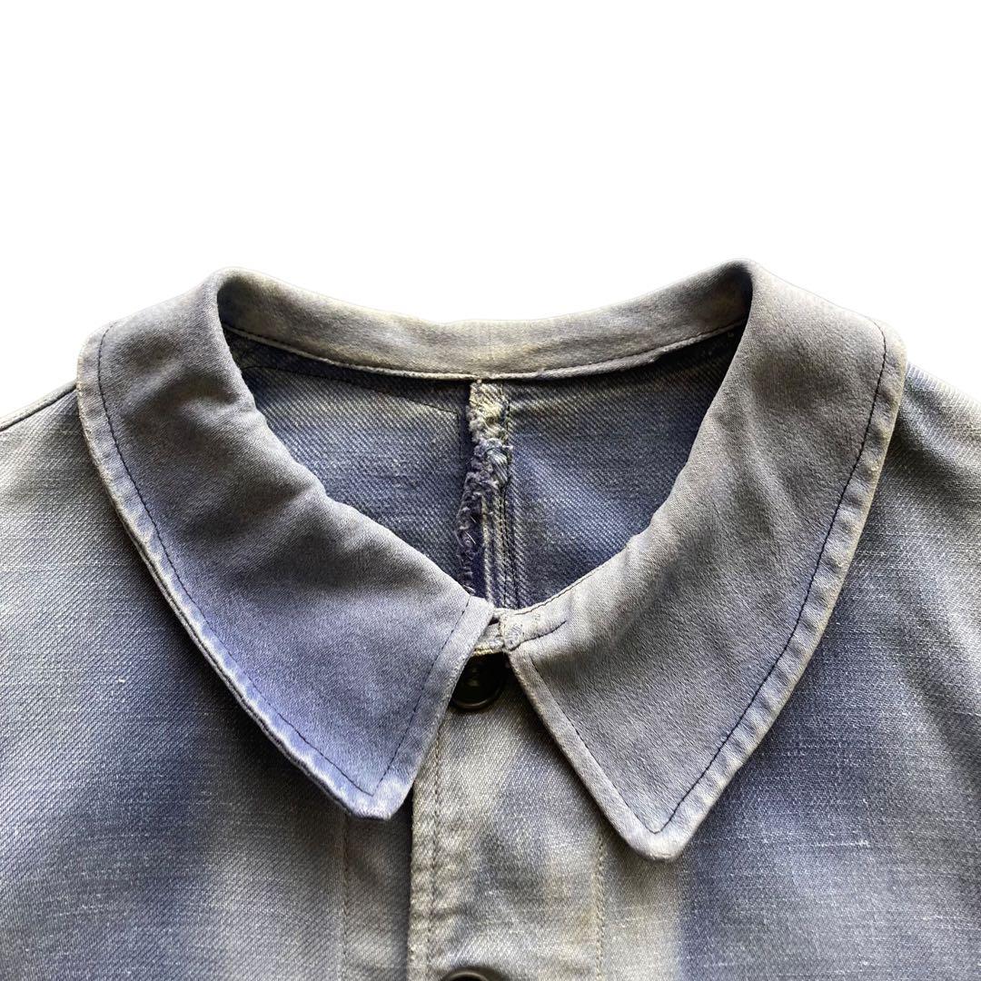 40〜50s フレンチ ヴィンテージ カバーオール モールスキンジャケット ボロ