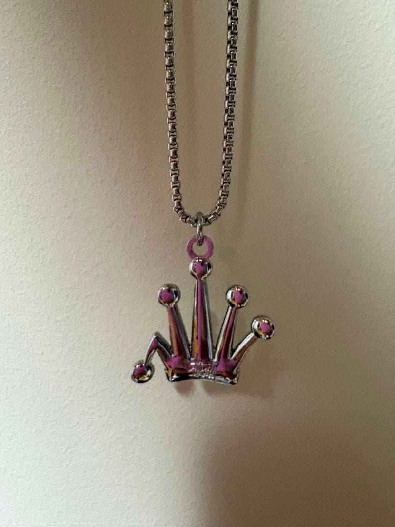 Stussy l Bent Crown Silverネックレス