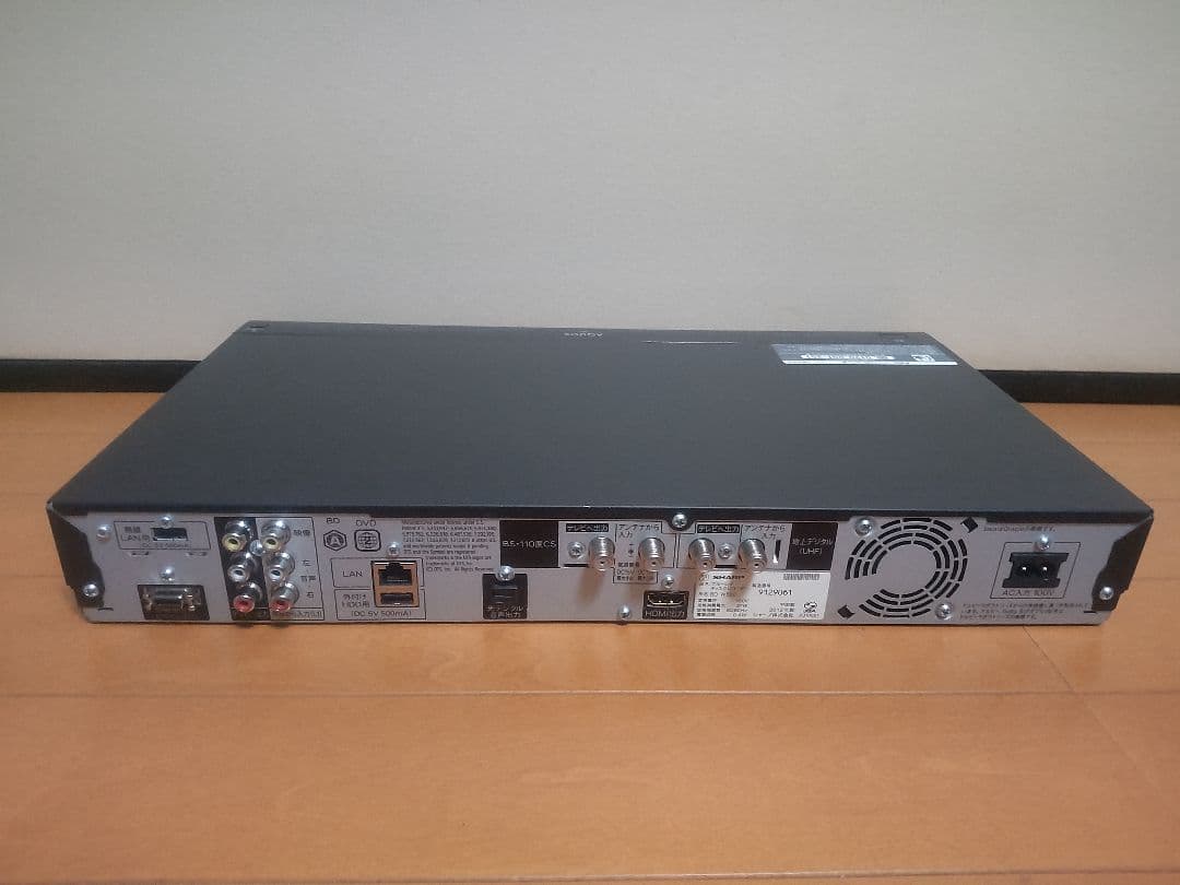 シャープ　AQUOS　BD―W520 500GB→1TB プチメンテ済み