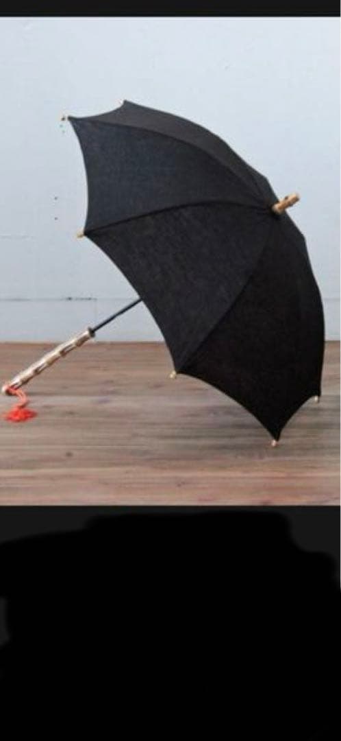 ツタエノヒガサ（長傘）麻：柿渋×泥染