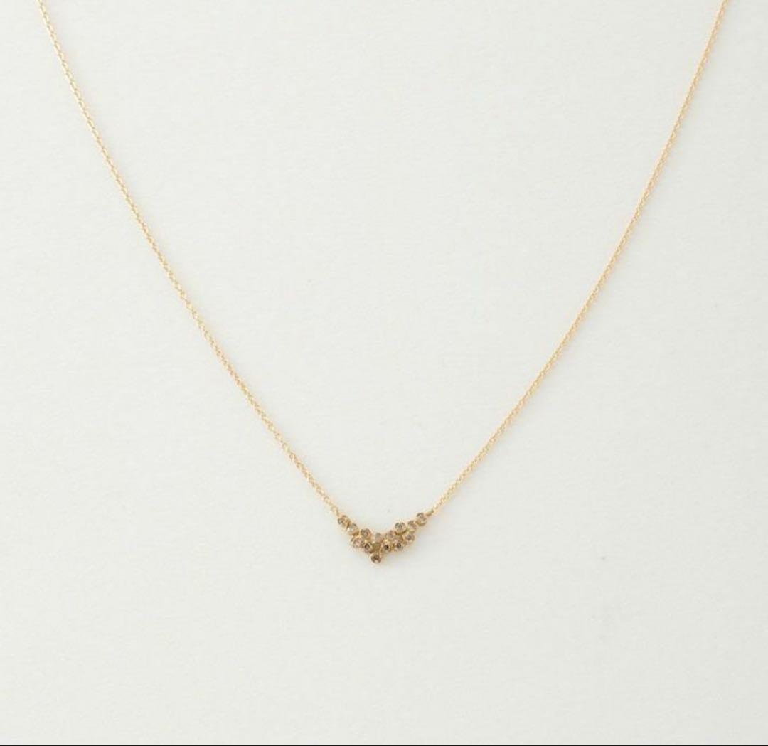 noguchi bijouノグチ ビジューネックレス YG×ブラウンダイヤモンド