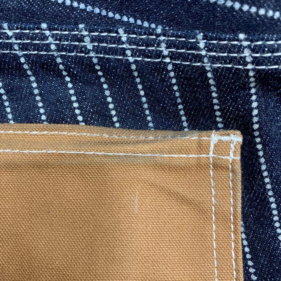 中古 児島ジーンズ ペインターパンツ ウォバッシュ ヘリンボーン ストライプ