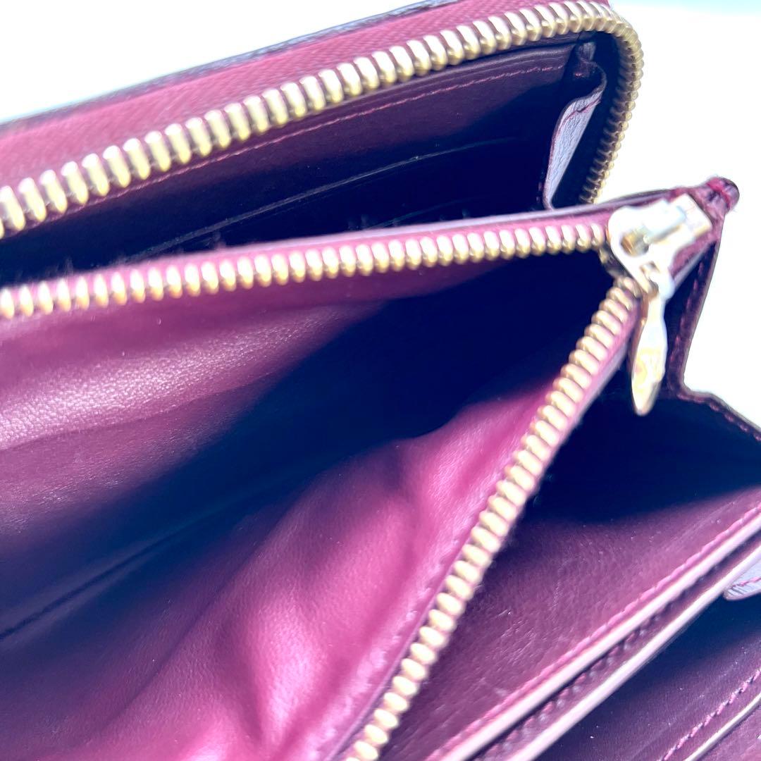 ルイヴィトン ヴェルニ ワイン ジッピーウォレット モノグラム M93575