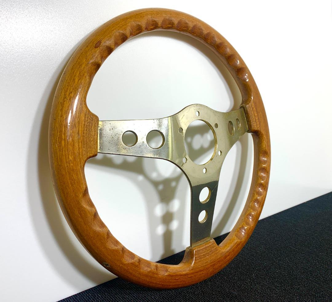 O.B.A. オーバ オバ オバハン ウッド ステアリング 35パイ 当時物