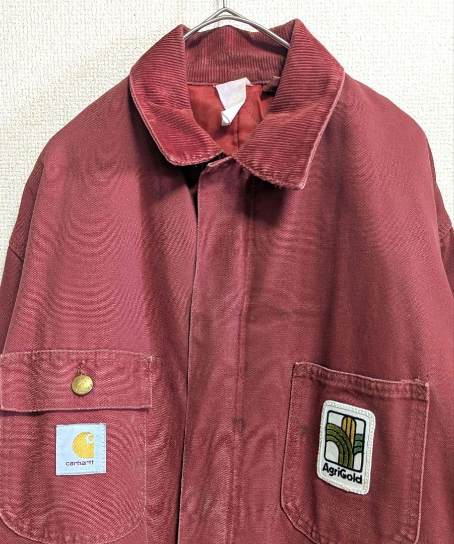 ※コバルトブルーさま専用※Carhartt　チョアコート　ダック地　赤