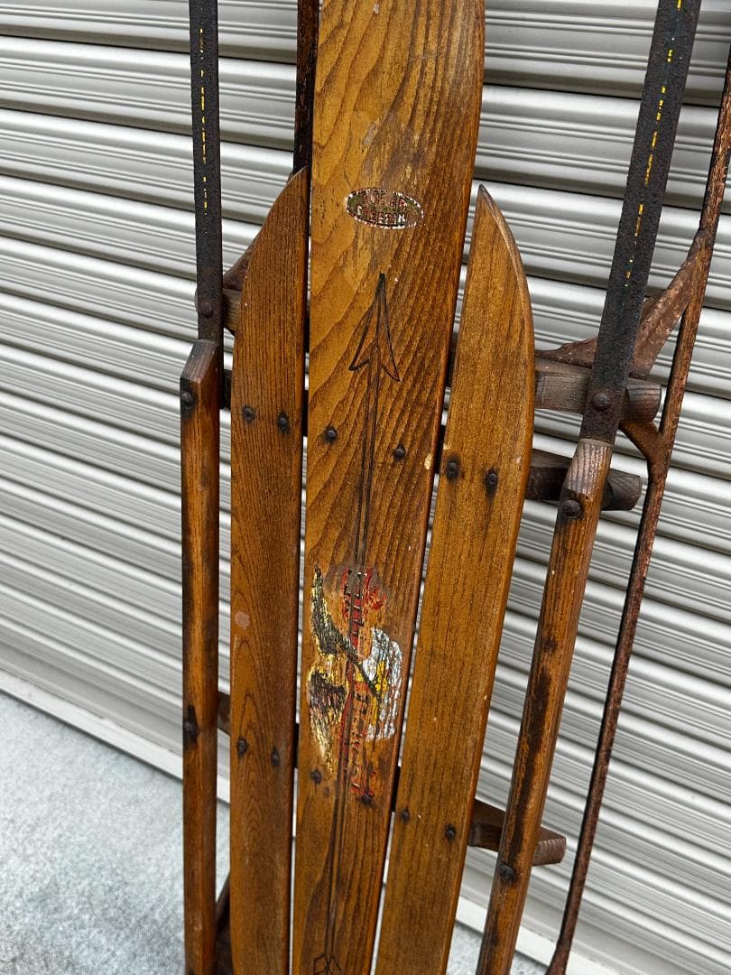 Flexible Flyer Airline Series ヴィンテージ木製ソリ