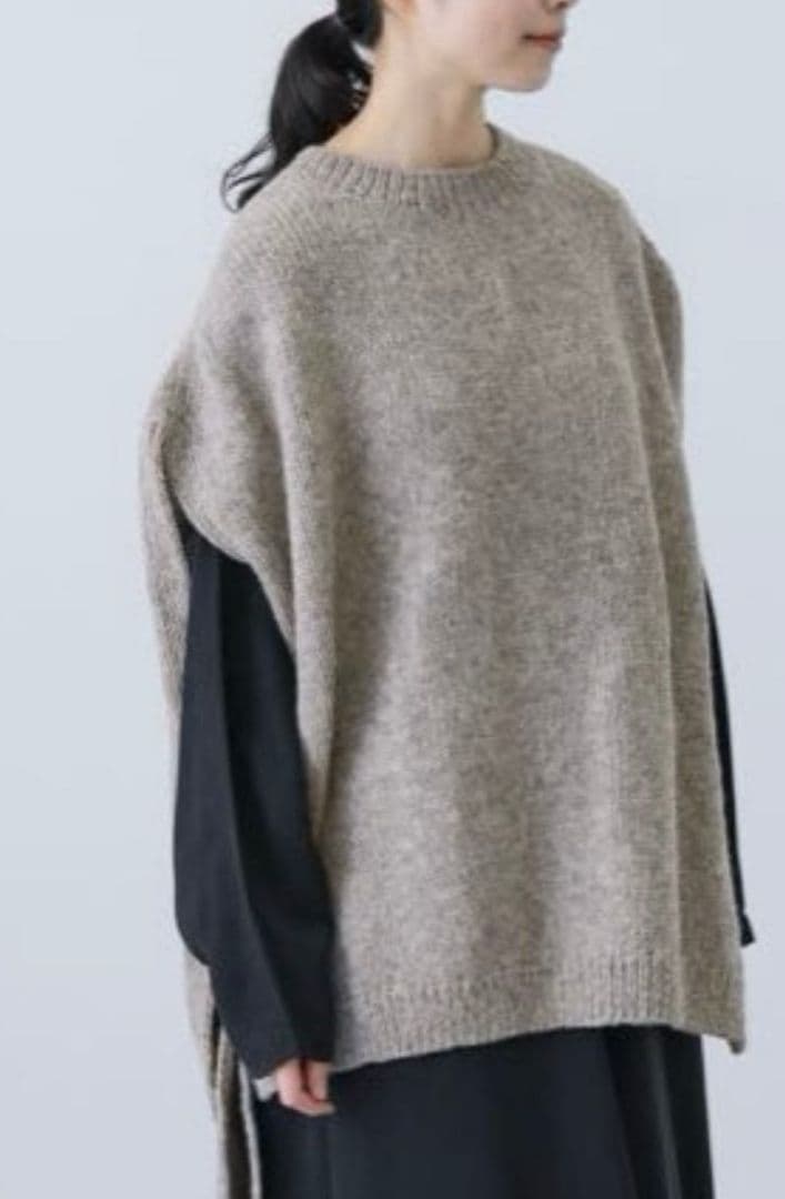 かぐれ ペルーワイドニットベスト GRAY